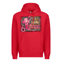 Red let all that you do be done in love Premium Hoodie - Jasminsmagicworld