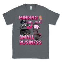 Charcoal Heather minding my own small business Classic Tee - texasbilliewilder