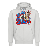 Dove Grey oh my stars pig Zipper Hoodie - Zillion Design Studio