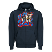 Navy oh my stars pig Zipper Hoodie - Zillion Design Studio
