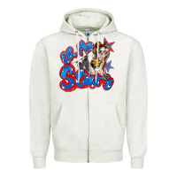 Oatmeal Heather oh my stars pig Zipper Hoodie - Zillion Design Studio