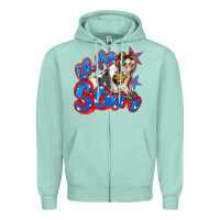 Seafoam oh my stars pig Zipper Hoodie - Zillion Design Studio