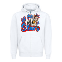 White oh my stars pig Zipper Hoodie - Zillion Design Studio