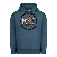 Pigment Midnight Navy man of faith Urban Hoodie - MaliasSmallBusiness