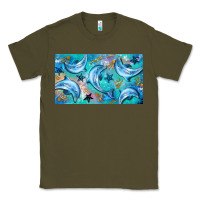 Army Green dolphin  mug Classic Tee - BarkalooDesign