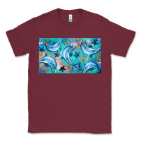 Burgundy dolphin  mug Classic Tee - BarkalooDesign