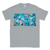 Heather Grey dolphin  mug Classic Tee - BarkalooDesign