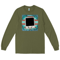 Army Green gemstone turquoise serape custom photo frame coaster Long Sleeve Tee - BarkalooDesign