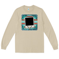 Mushroom gemstone turquoise serape custom photo frame coaster Long Sleeve Tee - BarkalooDesign