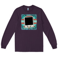 Plum gemstone turquoise serape custom photo frame coaster Long Sleeve Tee - BarkalooDesign