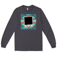 Smoke gemstone turquoise serape custom photo frame coaster Long Sleeve Tee - BarkalooDesign