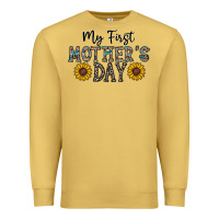 Antique Gold my first mother's day Premium Sweatshirt - CowhideDigitalArt