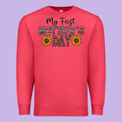 My First Mother's Day Premium Sweatshirt Designed By Cowhidedigitalart
