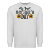 Dove Grey my first mother's day Premium Sweatshirt - CowhideDigitalArt