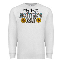 Oatmeal Heather my first mother's day Premium Sweatshirt - CowhideDigitalArt