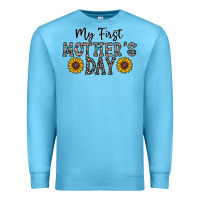 Ocean Blue my first mother's day Premium Sweatshirt - CowhideDigitalArt