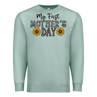 Seafoam my first mother's day Premium Sweatshirt - CowhideDigitalArt