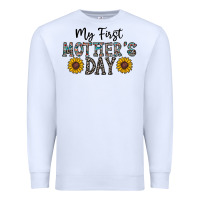 White my first mother's day Premium Sweatshirt - CowhideDigitalArt