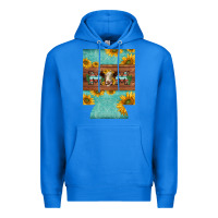 True Royal mom hereford cattle sunflowers on tooled leather regular can cooler Premium Hoodie - BarkalooDesign