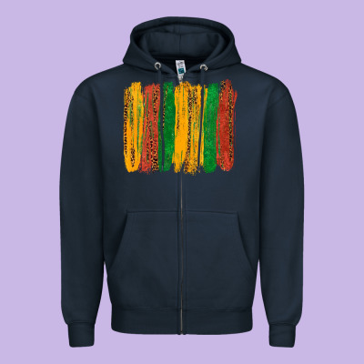 Zipper Hoodie black history brushstroke