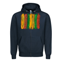 Navy black history brushstroke Zipper Hoodie - texasbilliewilder