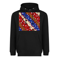 Black 4th of July USA flag leopard cowhide 20oz tumbler Heavyweight Hoodie - Neo Western