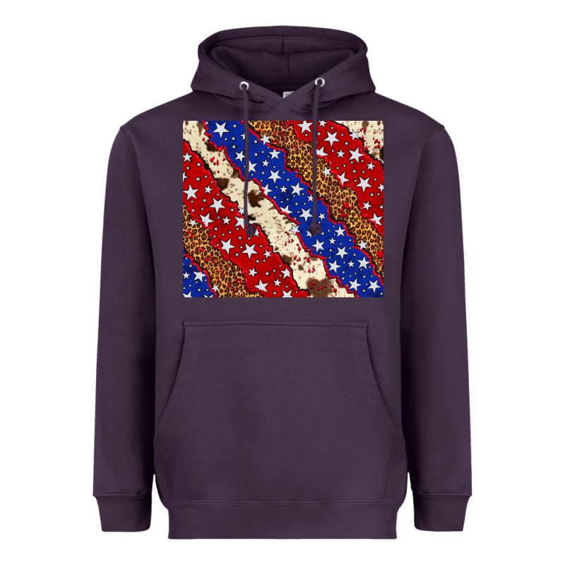 4th Of July Usa Flag Leopard Cowhide 20oz Tumbler Heavyweight Hoodie by Neo Western | Teevron