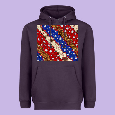 4th Of July Usa Flag Leopard Cowhide 20oz Tumbler Heavyweight Hoodie Designed By Neo Western