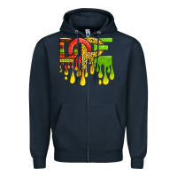 Navy black history juneteenth dope Zipper Hoodie - texasbilliewilder