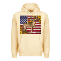 Pina Colada Western American Flag And Deer Premium Hoodie - LillyAllenDesigns