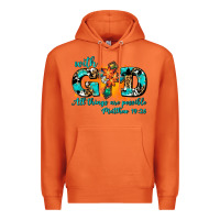 Carrot with god all things are possible. cross Premium Hoodie - AdoDesignShop