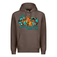 Coffee with god all things are possible. cross Premium Hoodie - AdoDesignShop