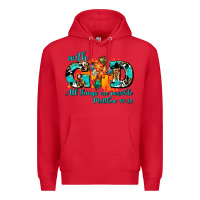 Red with god all things are possible. cross Premium Hoodie - AdoDesignShop