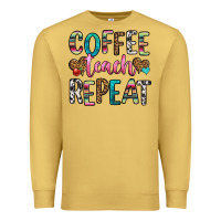 Antique Gold coffee teach repeat Premium Sweatshirt - HRA Design Shop