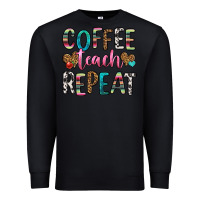 Black coffee teach repeat Premium Sweatshirt - HRA Design Shop