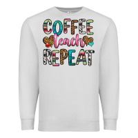 Dove Grey coffee teach repeat Premium Sweatshirt - HRA Design Shop