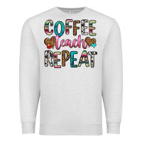 Oatmeal Heather coffee teach repeat Premium Sweatshirt - HRA Design Shop