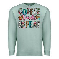 Seafoam coffee teach repeat Premium Sweatshirt - HRA Design Shop