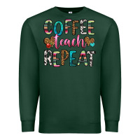 Sports Green coffee teach repeat Premium Sweatshirt - HRA Design Shop