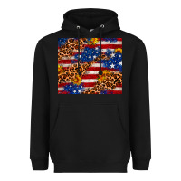 Black 4th of July USA flag leopard sunflower 20oz tumble Heavyweight Hoodie - Neo Western