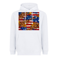 White 4th of July USA flag leopard sunflower 20oz tumble Heavyweight Hoodie - Neo Western