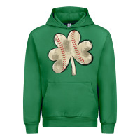 Emerald baseball distressed shamrock Urban Hoodie - MaliasSmallBusiness