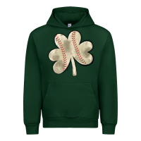 Forest Green baseball distressed shamrock Urban Hoodie - MaliasSmallBusiness