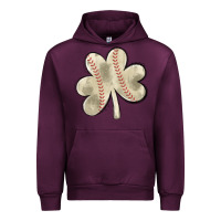 Mauve Wine baseball distressed shamrock Urban Hoodie - MaliasSmallBusiness
