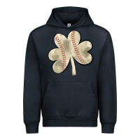 Navy baseball distressed shamrock Urban Hoodie - MaliasSmallBusiness