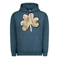 Pigment Midnight Navy baseball distressed shamrock Urban Hoodie - MaliasSmallBusiness