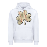 White baseball distressed shamrock Urban Hoodie - MaliasSmallBusiness
