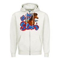 Oatmeal Heather oh my stars horse Zipper Hoodie - Zillion Design Studio