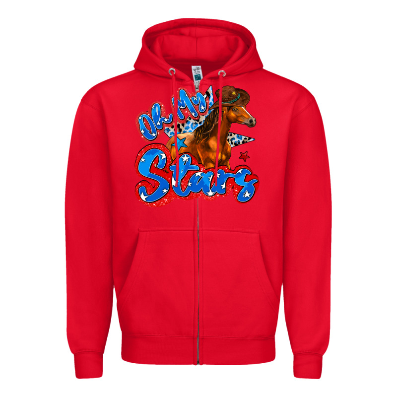 Oh My Stars Horse Zipper Hoodie by Zillion Design Studio | Teevron