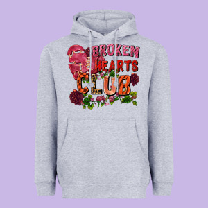 Broken Heart Club Heavyweight Hoodie Designed By Fadigitalartstudio